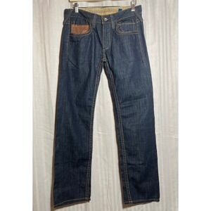 Guess Premium Pasadena Straight Leg‎ Jeans Mens 32 Dark Wash Indigo Streetwear